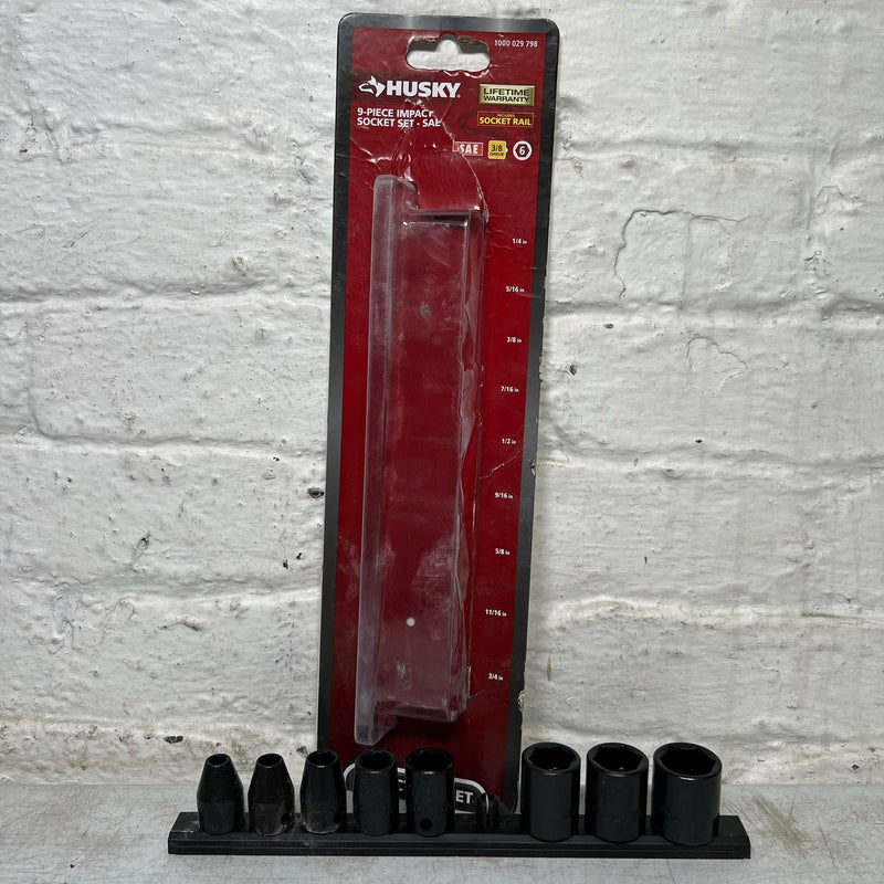 Husky 3/8 in. Drive Standard SAE 6-Point Impact Socket Set (9-Piece), MISSING 1