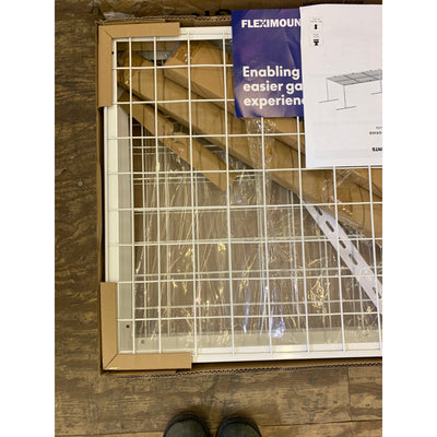 FLEXIMOUNTS 4'X6' Overhead Garage Adjustable Ceiling Storage Racks GR46 - White
