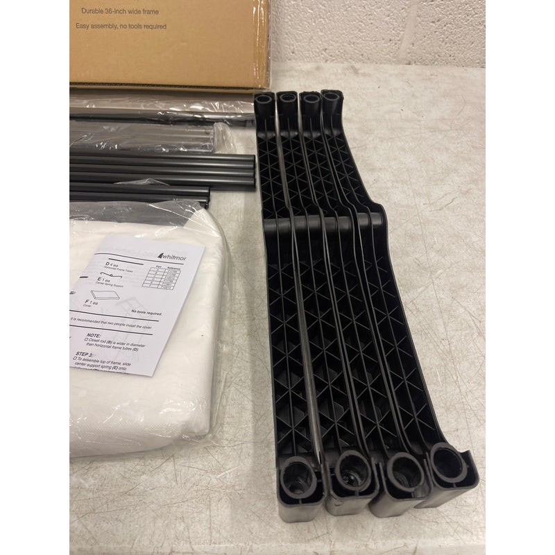 Whitmor White Clothes Closet Wardrobe, Fabric Cover 19 x 36 x 64 in Freestanding