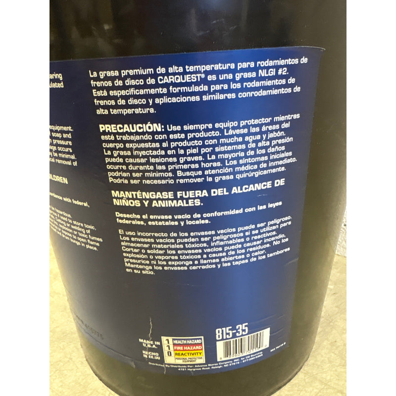 CARQUEST Hi-Temp Disc Brake Wheel Bearing Grease LUB 815-35, 35 Lbs