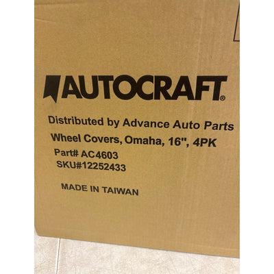 4-Pack AutoCraft 16" Wheel Cover, 8-Spoke, Silver, High Impact Plastic - AC4603