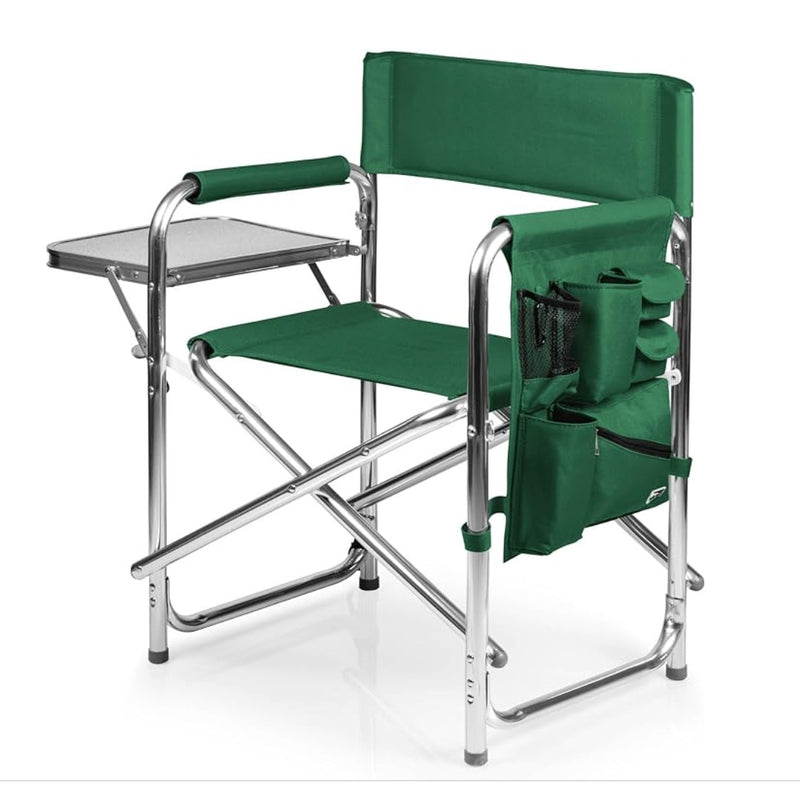 Oniva Picnic Time Fordable Sports Chair with Side Table & Cup Holders, Green