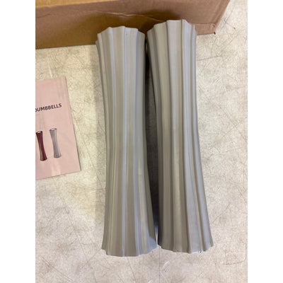 Set-of-2, 4.4-lb Yoga Foam Shaft Roller Dumbbell Hand Weights, Soft - Gray