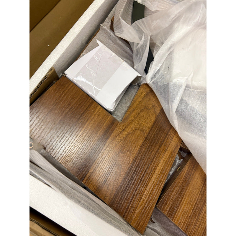 Tribesigns Round Dining Table, 47" Wooden Kitchen Table Dinner Table Brown, READ