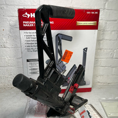 Husky Pneumatic 3-in-1 15.5-Gauge & 16-Gauge 2" Flooring Nailer & Stapler, READ