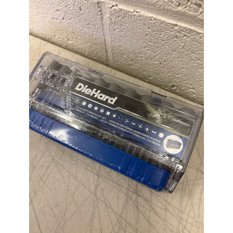 DieHard 1/4" Drive Nut Driver & Bits Set w Case, 113 Piece, Hand Tools DHP55311