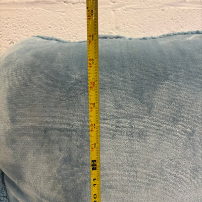 Soft Fuzzy Plush Backrest Pillow 32"W x 18”H Reading & Lounging - Blue