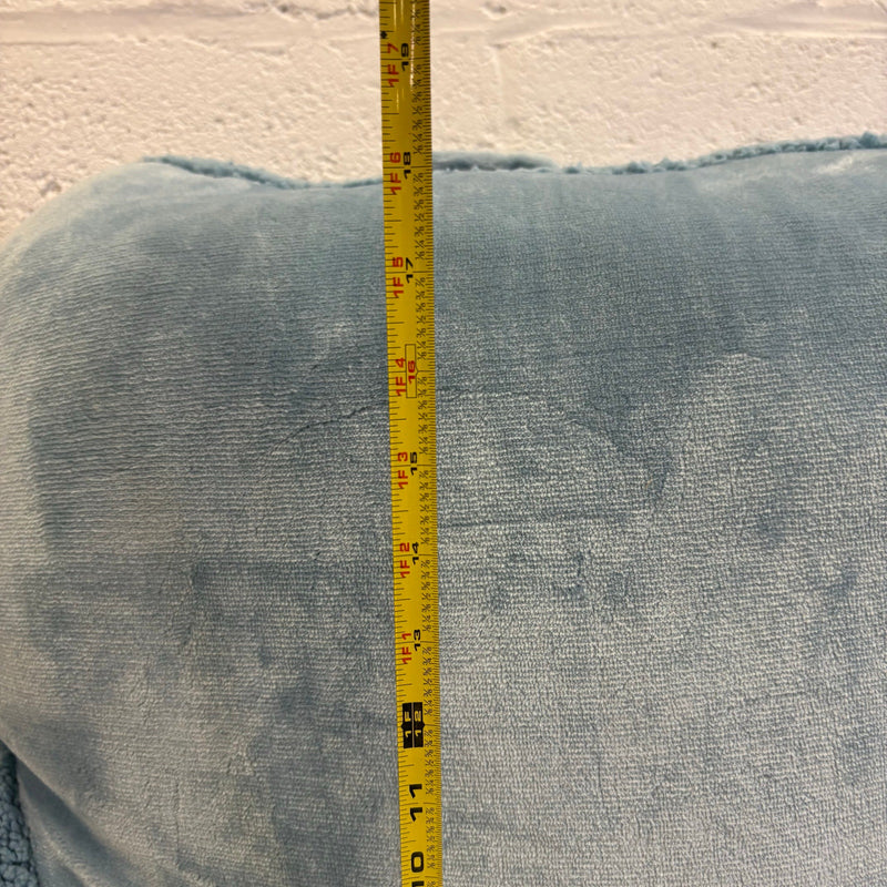 Soft Fuzzy Plush Backrest Pillow 32"W x 18”H Reading & Lounging - Blue