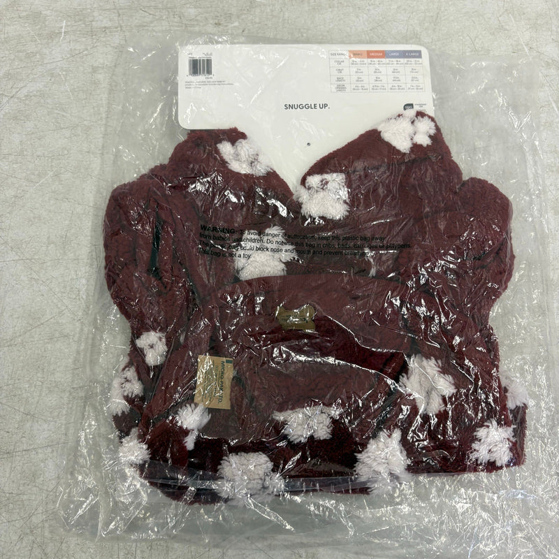 Koolaburra by UGG Pet Maggie Paw Hoodie Dog Jacket w Hood 20-21" Collar, Red XL