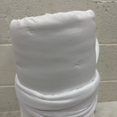 Mainstays Queen Comforter w 2 Pillow Shams Plain Design Tiny X's Stitching White