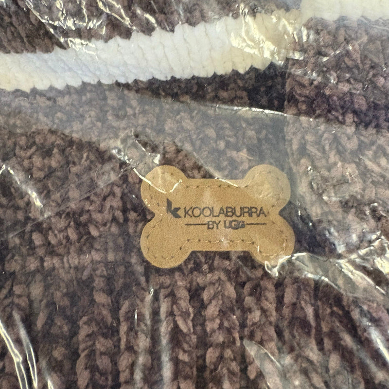Koolaburra by UGG Pet Gus Striped Dog Sweater- 20-21" Collar, Brown/White - XL