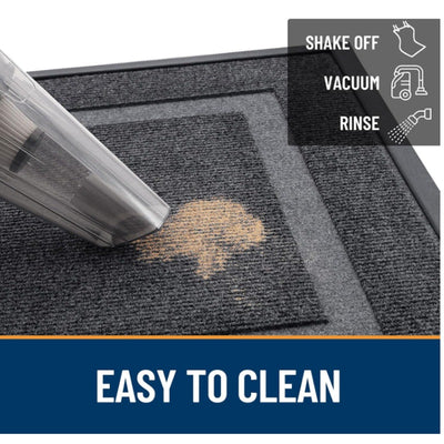 47"x32" OLANLY Front Door Mat Indoor Outdoor Entrance Waterproof All-Season Grey