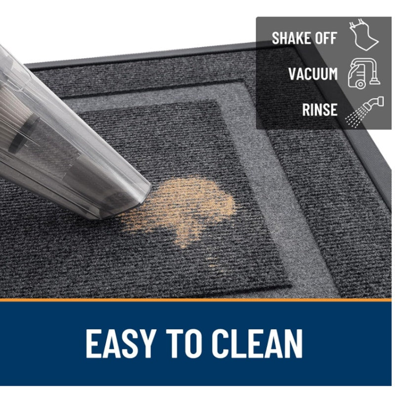 47"x32" OLANLY Front Door Mat Indoor Outdoor Entrance Waterproof All-Season Grey