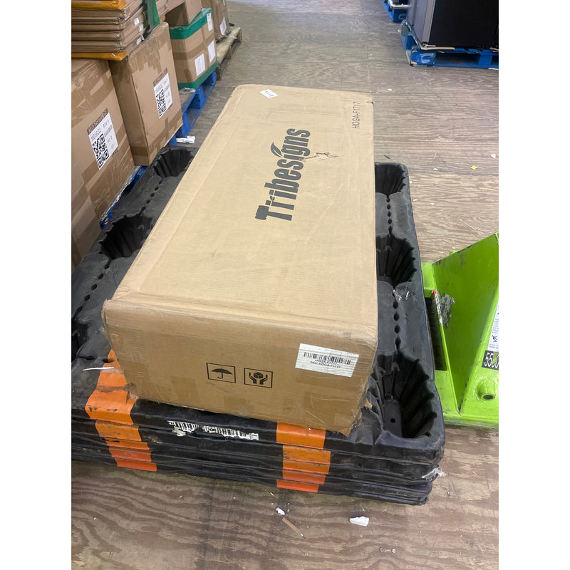 Tribesigns 39" Console Table, Narrow Faux Marble Entryway Hallway Table Gold