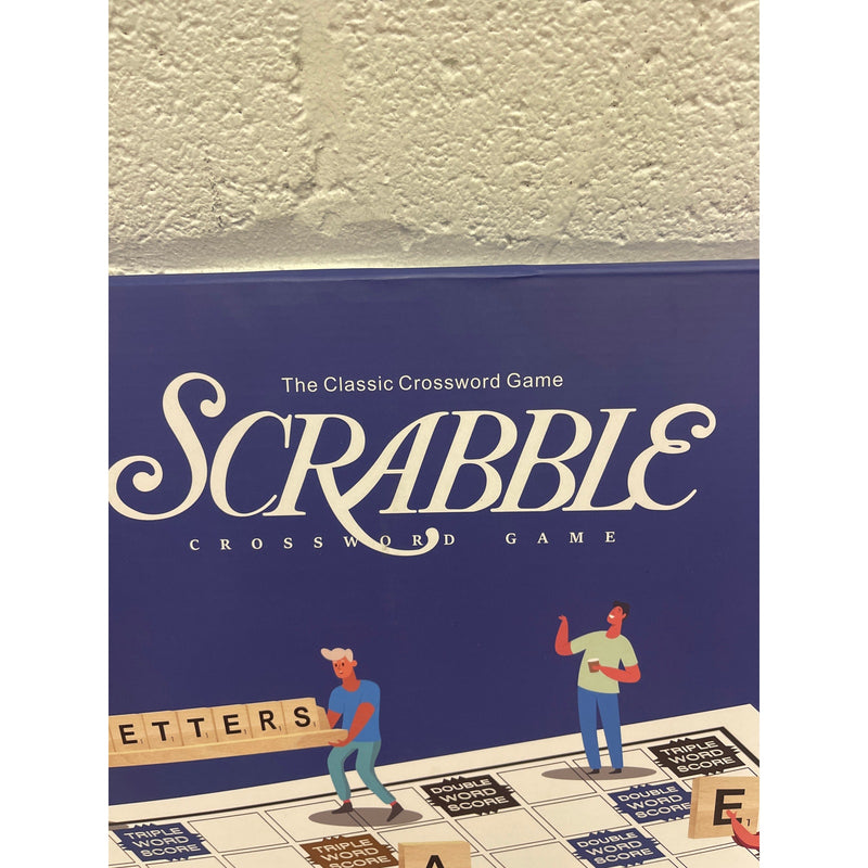 Scrabble Crossword Board Game Classic Original Wooden Tiles Racks 2-4 Player