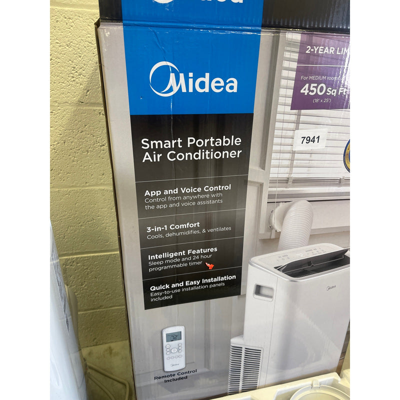Midea Smart Air Conditioner 10,000 BTU DOE Portable with Wheels, Standup Unit
