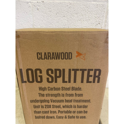 Clarawood Firewood Splitter - Heavy Duty High Carbon Steel Portable or Mount