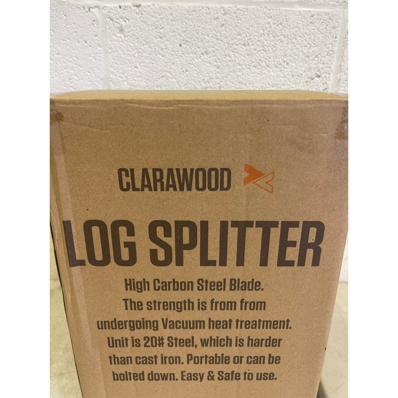 Clarawood Firewood Splitter - Heavy Duty High Carbon Steel Portable or Mount