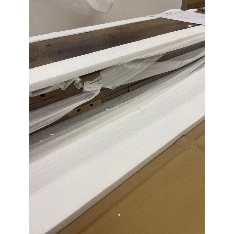 Tribesigns 70.8" Console Table, Wood Rectangular Sofa Table Living Room - Brown