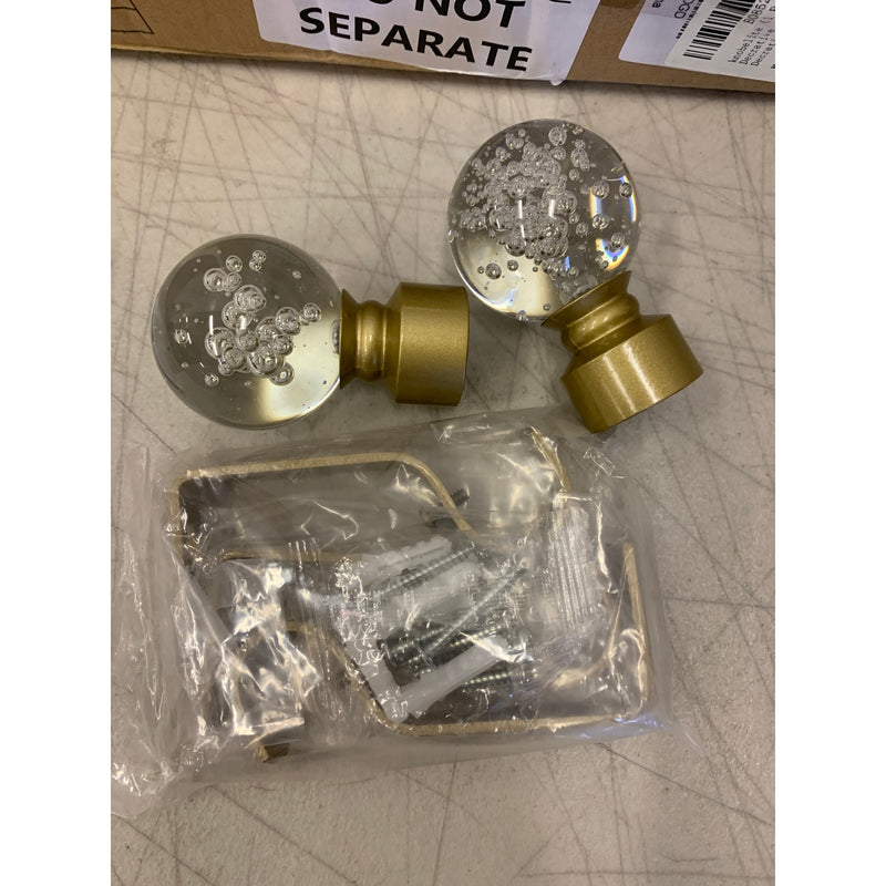 SET-OF-4 Knobelite 1 Inch Curtain Rods,Decorative Drapery Single Windows 22"-48" Adjustable