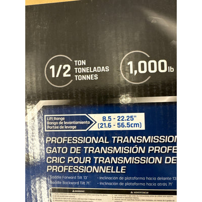 DieHard Hydraulic Transmission Jack, 1/2 Ton Cap, Clearance 8.50" to 22.25"