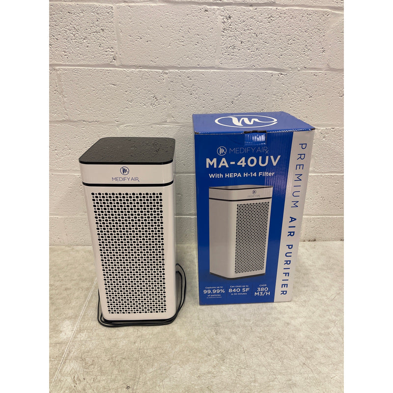 Medify Light Air Purifier with True HEPA H14 Filter White MA-40 UV 1,793 sq ft