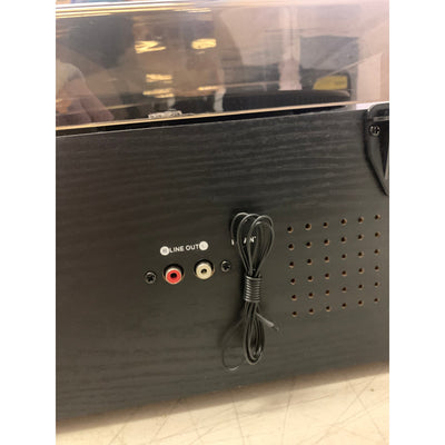 Crosley CR7010A-BK Ridgemont 3-Speed Turntable with Bluetooth, AM/FM Radio