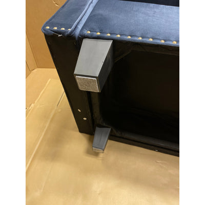 52x31x29" Sectional Couch PIECE, Love Seat, Living Room Furniture, Soft Velvet - Dark Blue