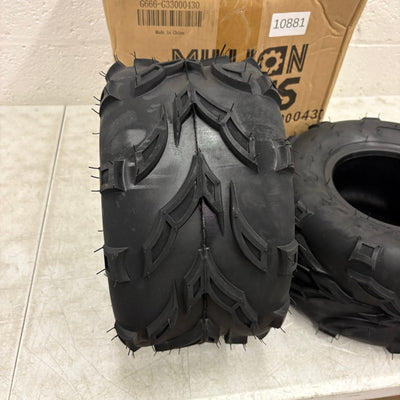 2-PACK Million Parts 16x8-7 ATV Tires Go-Kart Mini Bike Tires 4Ply Tubeless