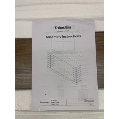 Tribesigns 70.8" Console Table, Wood Rectangular Sofa Table Living Room - Brown