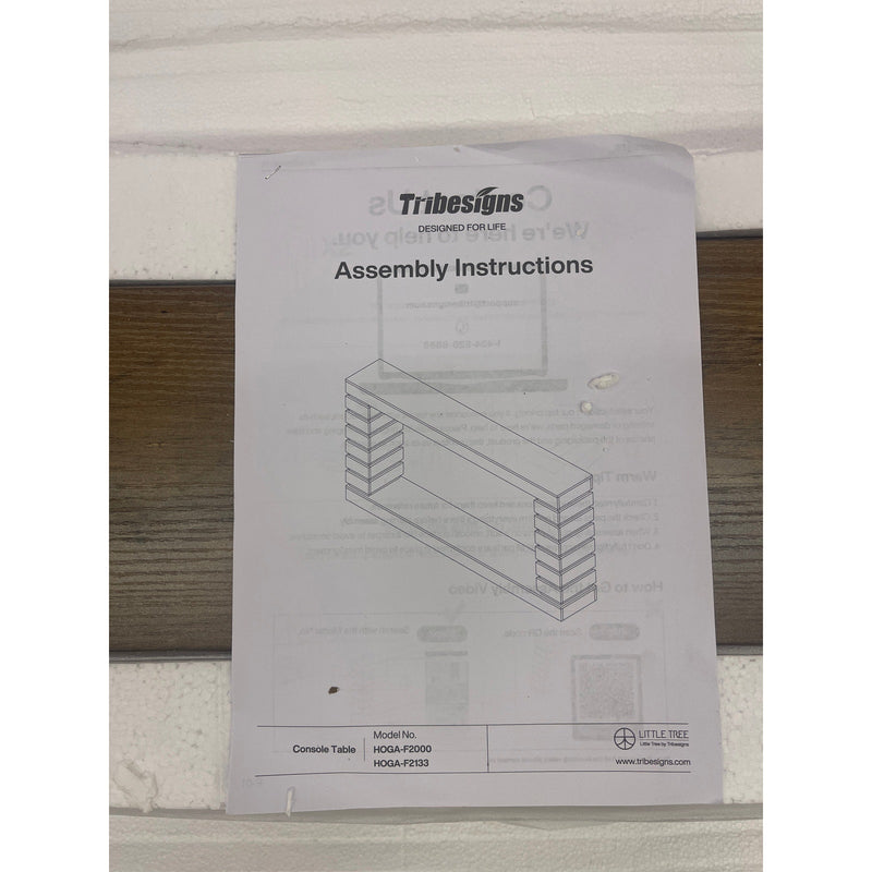 Tribesigns 70.8" Console Table, Wood Rectangular Sofa Table Living Room - Brown