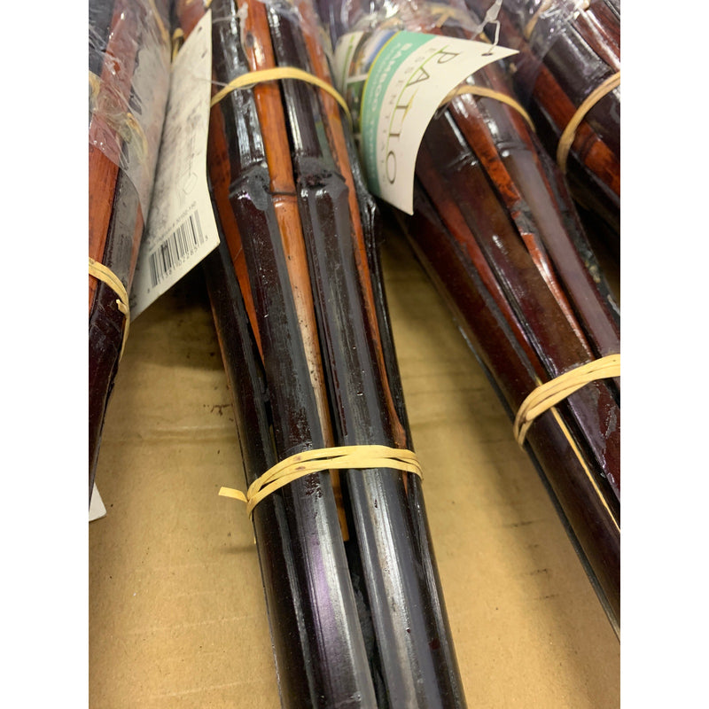 5-PACK Patio Essentials 5 Ft Bamboo Torches, Dark Brown Bamboo, Tiki Yard Lamps