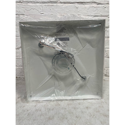 Hunter Gablecrest 13.5 in. 2-Light Fixture French White/Concrete Flush Mount