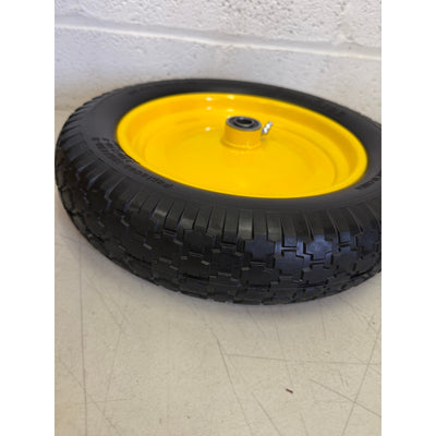 (2-PACK) 14.5x4-8 Wheels Flat Free Replacement Tires, Steel Rim, Universal Fit