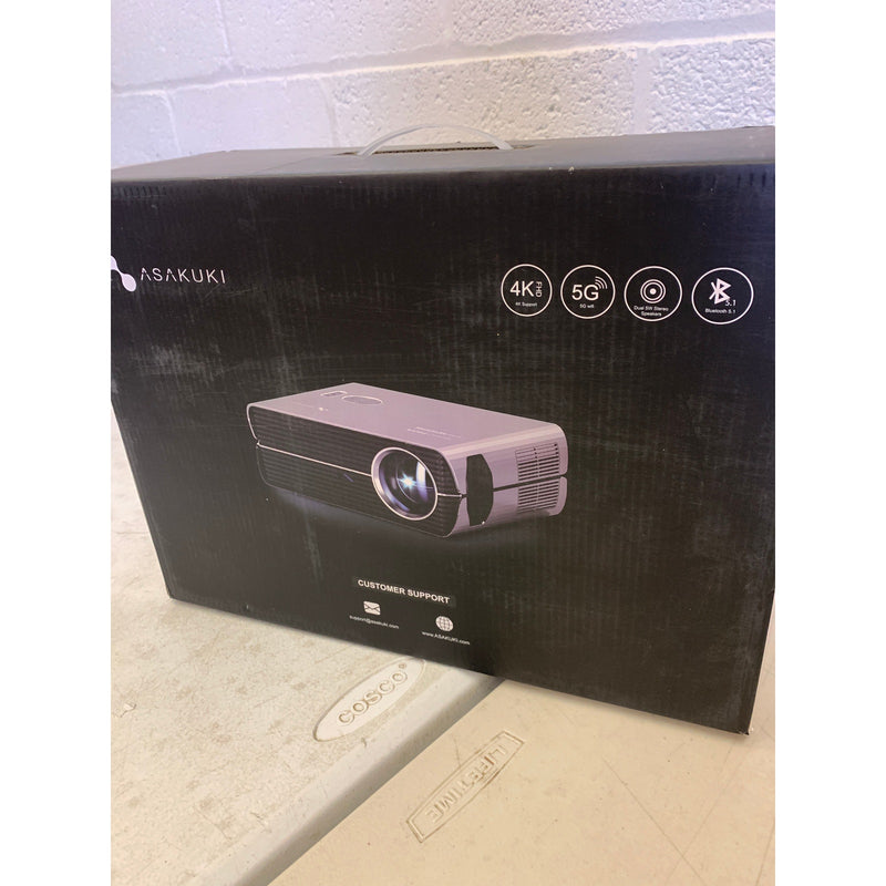 ASAKUKI Projector with WiFi and Bluetooth, Native 1080P 4K Support 450 ANS