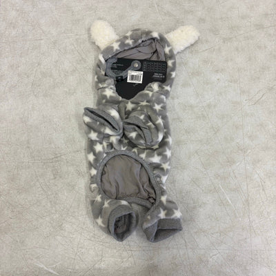 UGG Avery Small Glacier Gray Stars Hooded Soft Dog Pajama - 9-11" Collar