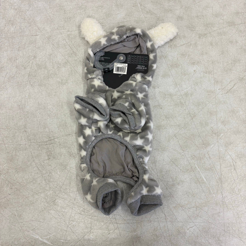 UGG Avery Small Glacier Gray Stars Hooded Soft Dog Pajama - 9-11" Collar
