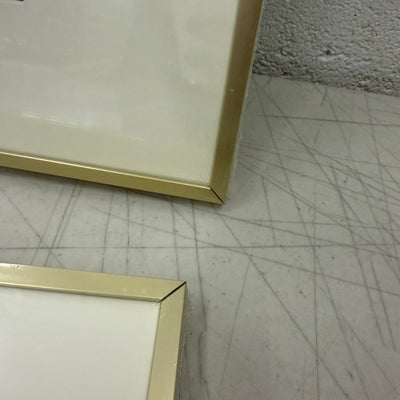 Set-of-2 16x20 Gold Aluminum Picture Frames with Tempered Glass