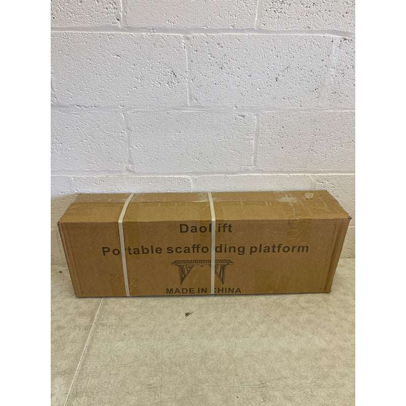 DaoLift 62.99"x9.84" Carbon Steel Scaffolding Platform CAP 660 LBS 32-50" H