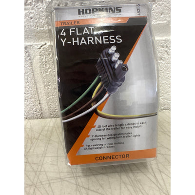 Hopkins 48255, 4 Flat Trailer End Y Harness Towing Connector 25 Feet, Tow Wiring