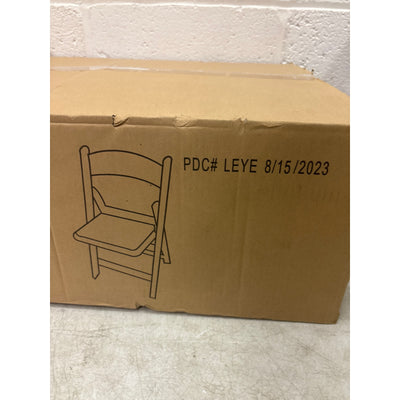 Set-of-4 Flash Furniture Hercules Series Folding Chair - White Resin - 800LB Cap