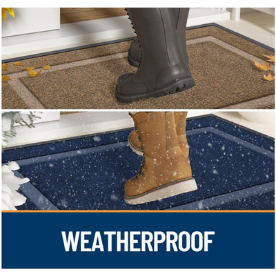 47"x32" OLANLY Front Door Mat Indoor Outdoor Entrance Waterproof All-Season Grey