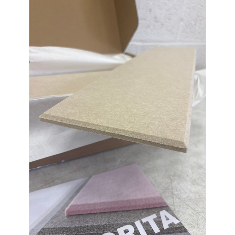 DECORITA Shiplap Felt Wall Panels 23-SqFt Interior Wall Decor, Light Camel 24pcs