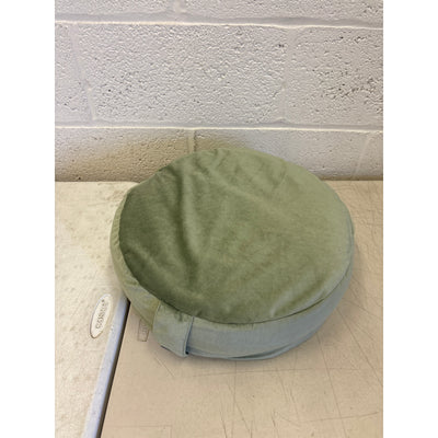 Florensi Round Meditation Cushion, Soft, Side Handle, 16 x 5 Inches, Sage Green