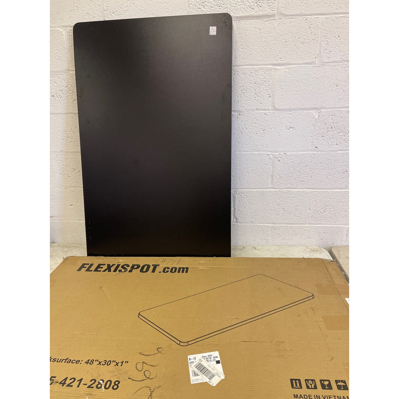 FLEXISPOT Desk Top ONLY No Frame, Rectangular Work Surface, Black 48" x 30" x 1"