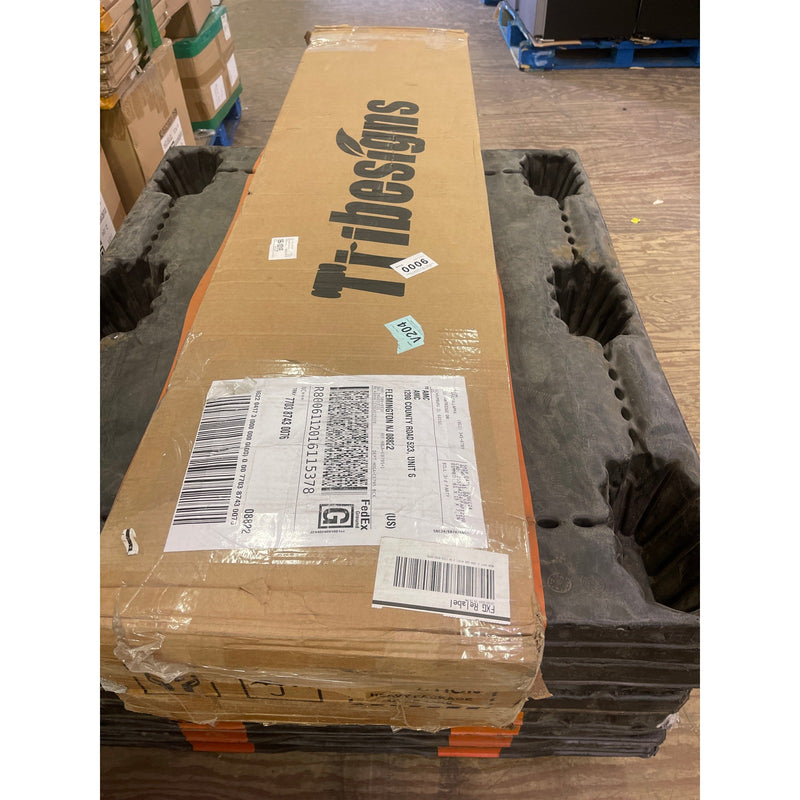 Tribesigns Farmhouse Console Table, 55 Inch Wood Sofa Table Hallway Table Gray