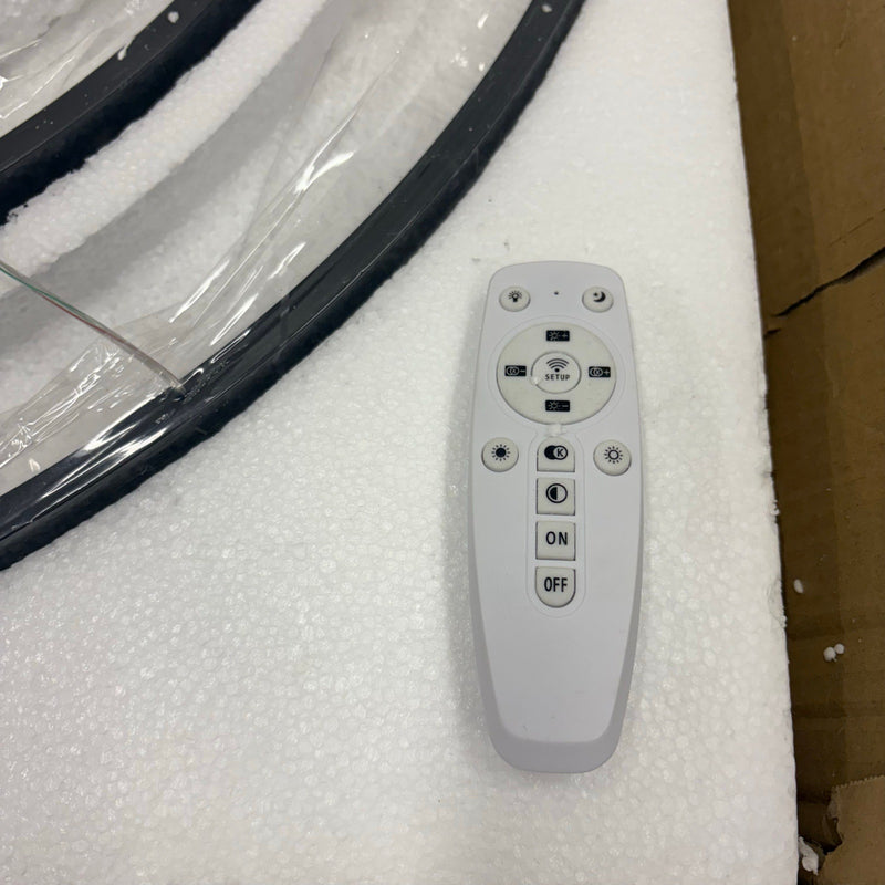 Sheinhot LED 3-Ring Chandelier Round for Living Room Bedroom 3000K-6500K - Black