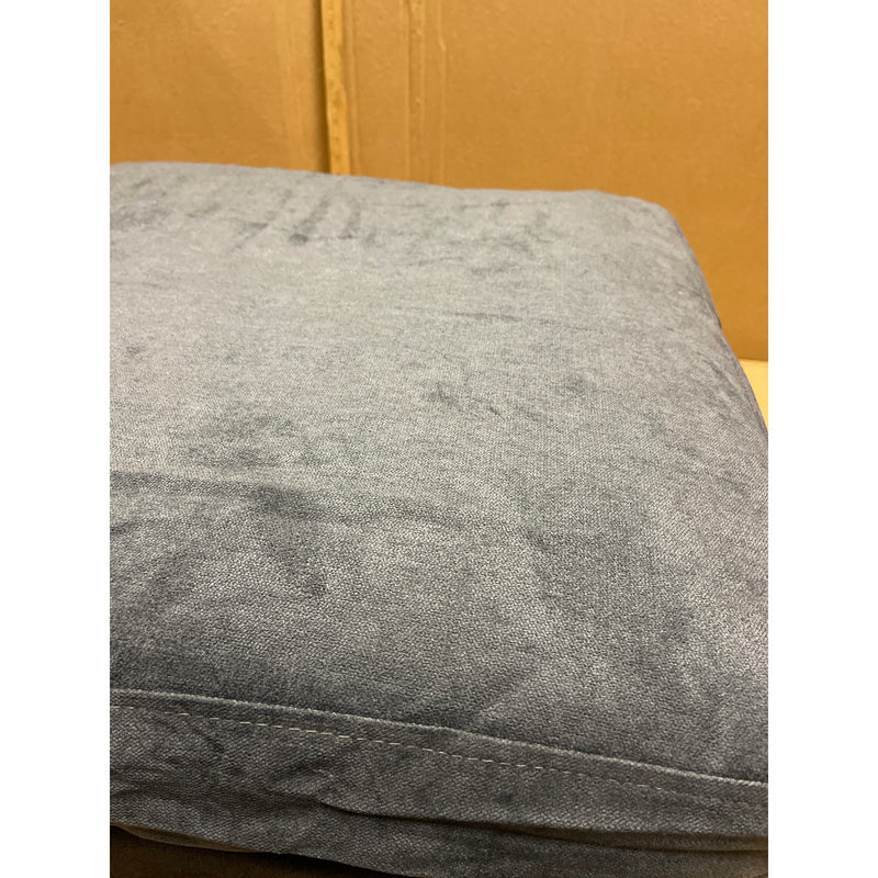 Otomana de 61 x 61 x 40 cm para sofá o sillón, mueble de sala, suave, gris