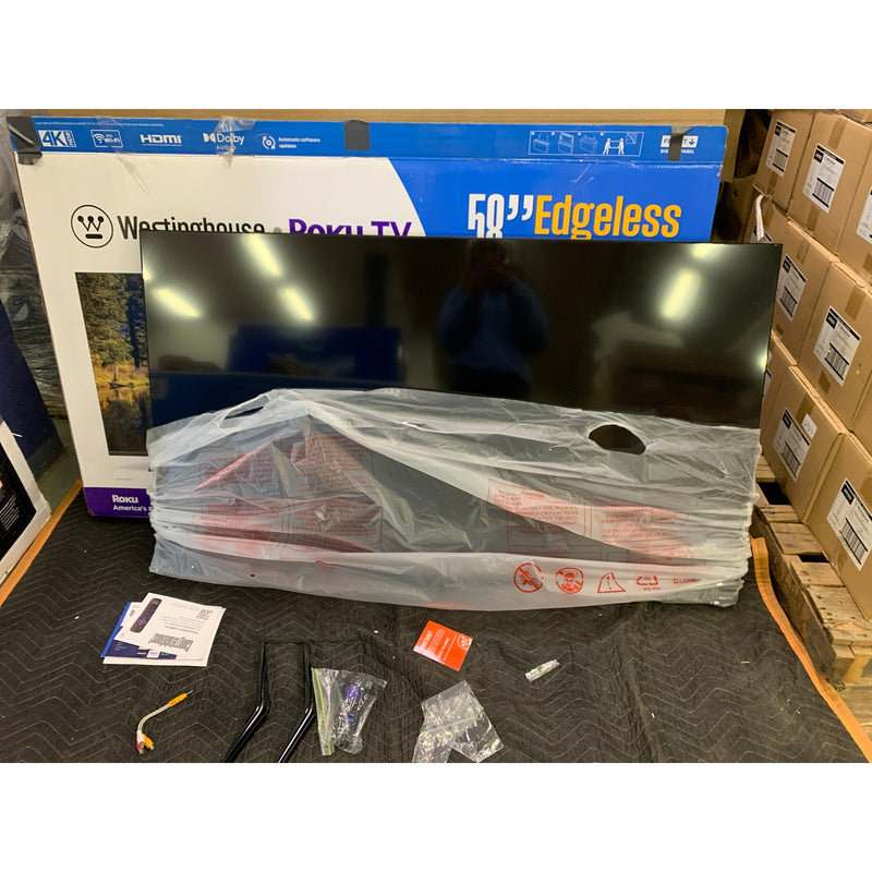 Westinghouse 58" 4K UHD Roku TV Edgeless Dolby Streaming Television Mobile Sync