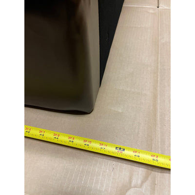 46 x 29 x 27" Sectional Piece, Love Seat, Floor Seat, No Feet, Brown Leather